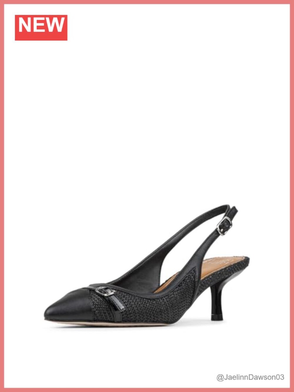 Slingback Heels Raffia Memory Foam Pump